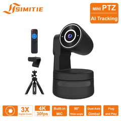 4K Ultra-HD USB PTZ Camera | AI Human Tracking, Gesture Control & 5X Digital Zoom | SIMITIE CC2008-AI