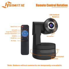 4K Ultra-HD USB PTZ Camera | AI Human Tracking, Gesture Control & 5X Digital Zoom | SIMITIE CC2008-AI