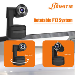 4K Ultra-HD USB PTZ Camera | AI Human Tracking, Gesture Control & 5X Digital Zoom | SIMITIE CC2008-AI