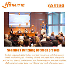 1080P Broadcast PTZ Camera | 20x Optical Zoom, AI Tracking & Tally Light | SIMITIE SV60SH