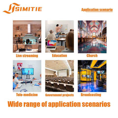 SMJX2612 4KP60 12X Zoom HDMI SDI USB NDI Built-in Microphone TOF Focus Box Camera For live streaming video conference