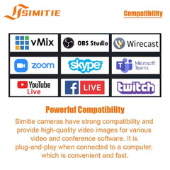 SMJX2612 4KP60 12X Zoom HDMI SDI USB NDI Built-in Microphone TOF Focus Box Camera For live streaming video conference