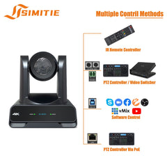 ST510-20X 4KP60 UHD 20x Optical Zoom NDI SDI Auto-Tracking PTZ Camera With OLED Display