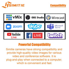 SVX60SH 4KP60 UHD 20x Optical Zoom NDI SDI AI Tracking PTZ Video Camera With Tally Light