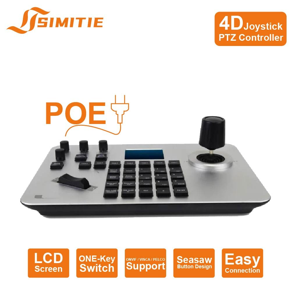 IP/Analog PTZ Camera Controller | 4D Joystick | VISCA, ONVIF, & PELCO Protocol Support