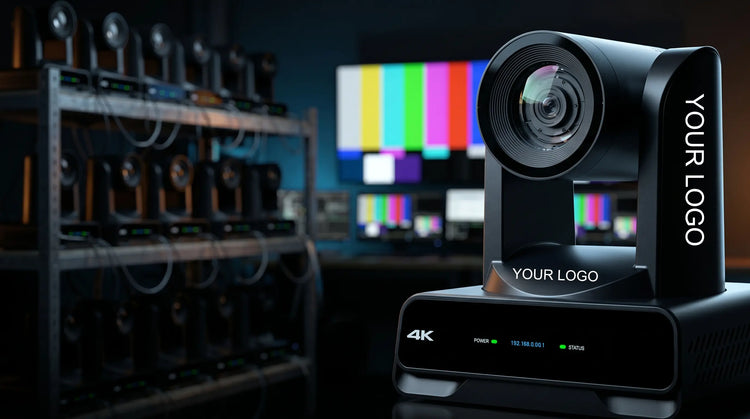 Simitie source factory quality control testing line for Pro-AV equipment, showcasing agile OEM/ODM customization and white-label PTZ camera manufacturing with custom logo branding